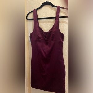 Babaton Burgundy Mini Dress